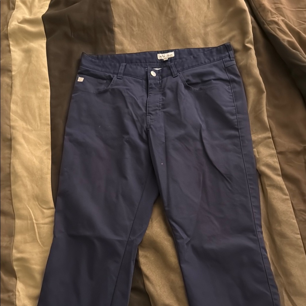 Peter Millar Men's Dark Blue Chinos